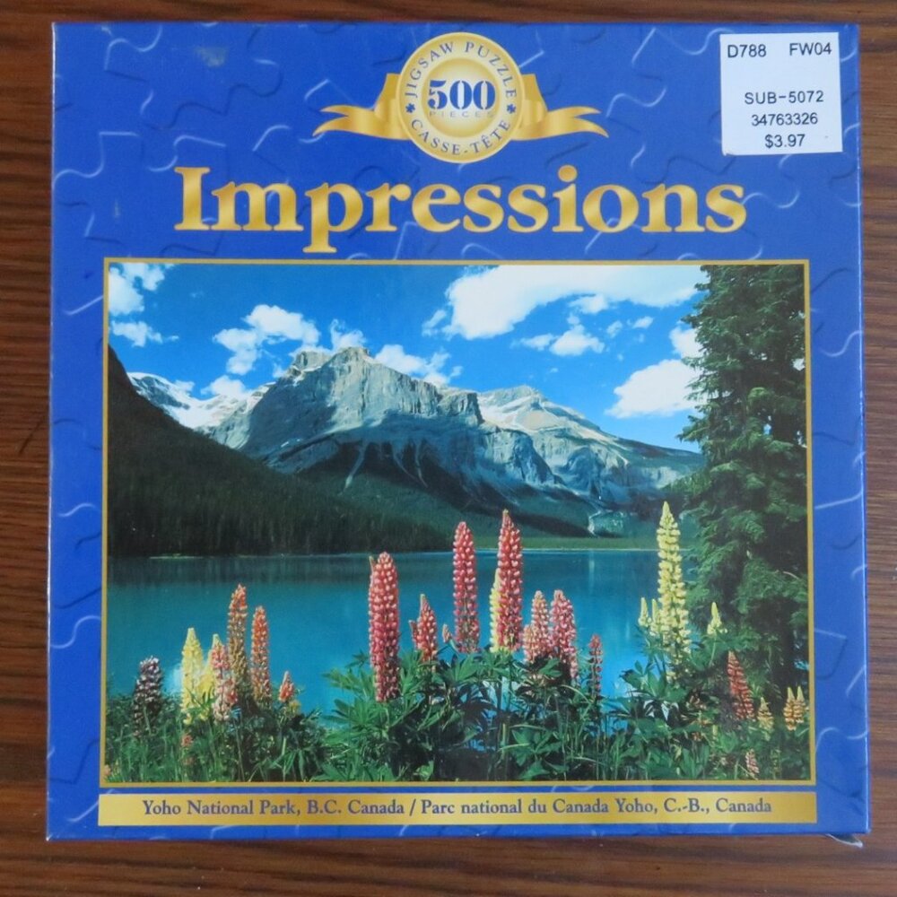 Sure-Lox Yoho National Park Canada 500 Piece COMPLETE (P87)